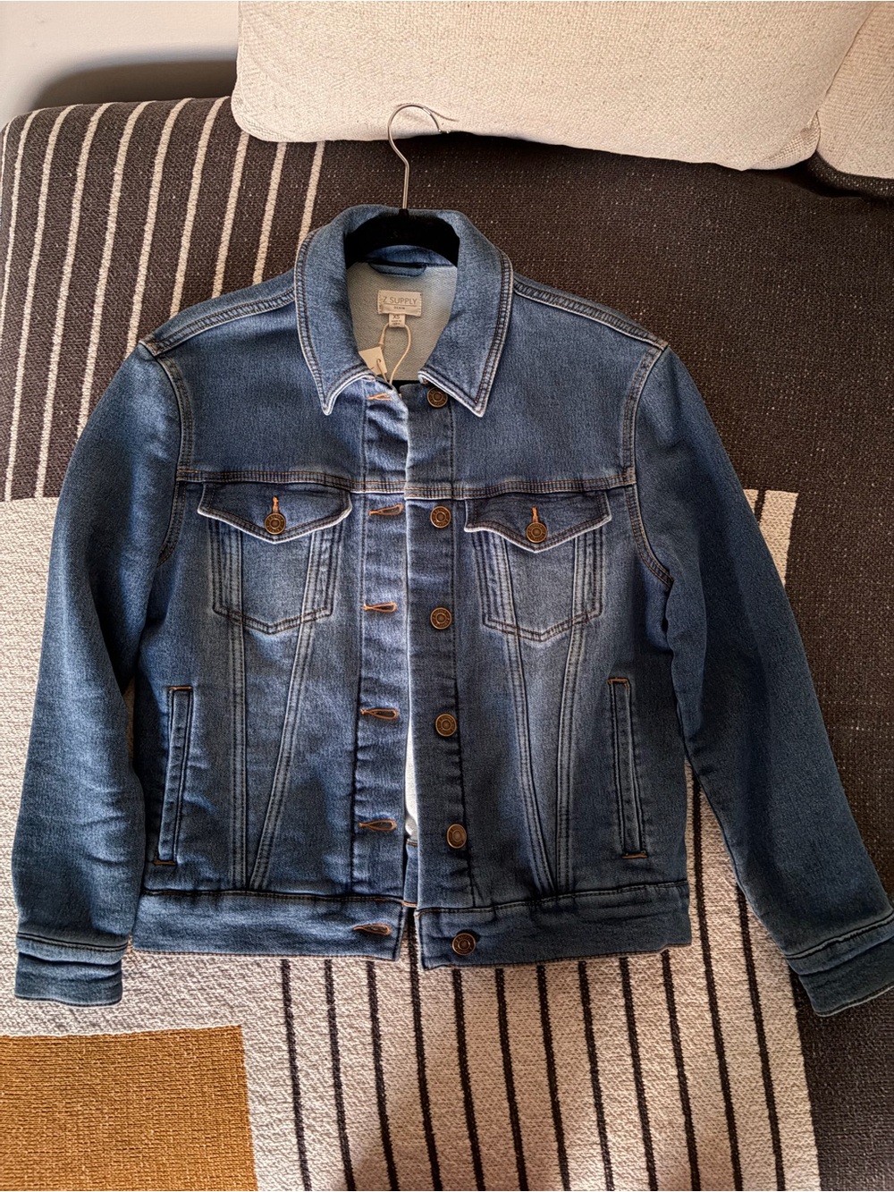 Z Supply Blue Denim Jacket with Button-Front